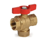 Кран шаровой Giacomini R701 1/2 со встроенным фильтром ручка-бабочка R701FY023