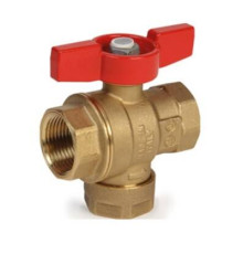 Кран шаровой Giacomini R701 1/2 со встроенным фильтром ручка-бабочка R701FY023