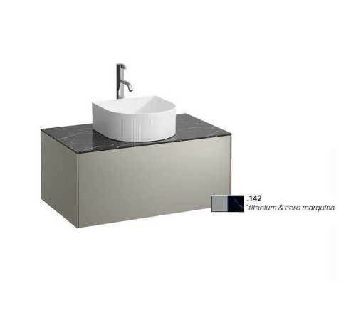 Тумба под раковину Laufen Sonar 77.5 х 45.5 х 34 см 1 ящик титан/черный мрамор 4.0541.5.034.142.1