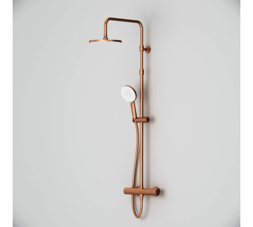 Душевая система AM.PM X-Joy с термостатом розовое золото F0785A444