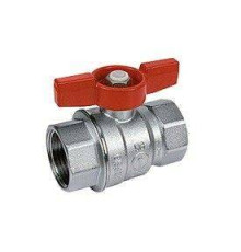 Кран шаровой Giacomini R851 1 ВВ ручка-бабочка красная R851X025