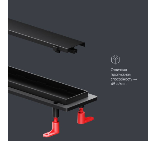 Трап для душа линейный AM.PM PrimeFlow универсальный затвор Tile 90 см W02SC-U11-090-04BM