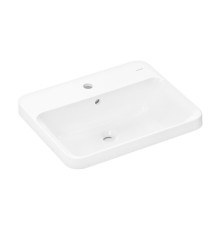 Раковина встраиваемая Hansgrohe Xuniva Q 550х450 мм с отверстием под смеситель и переливом белый 60162450