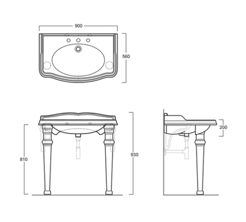 Раковина со структурой напольная Tiffany World King 91x56x85 см хром AR864bi/TWKI3090.1cr