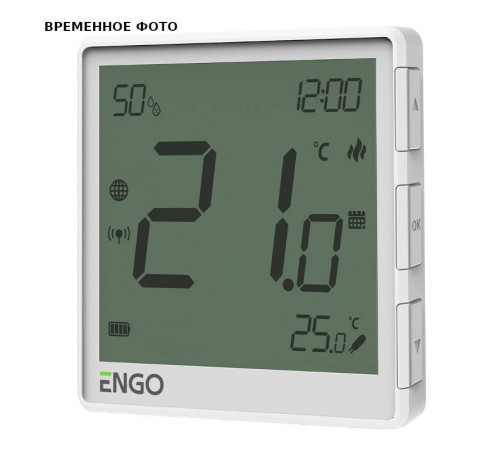 Термостат комнатный ENGO One встраиваемый программируемый WiFi Zigbee белый EONE-BATW