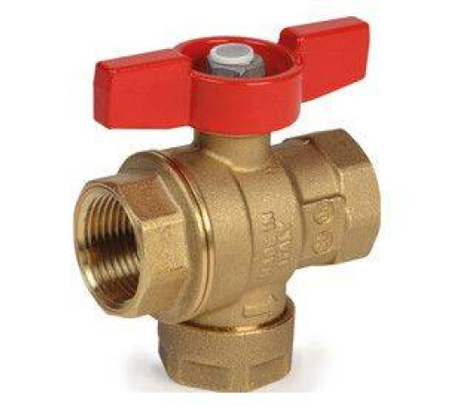 Кран шаровой Giacomini R701 3/4 ВВ ручка-бабочка со встроенным фильтром R701FY024