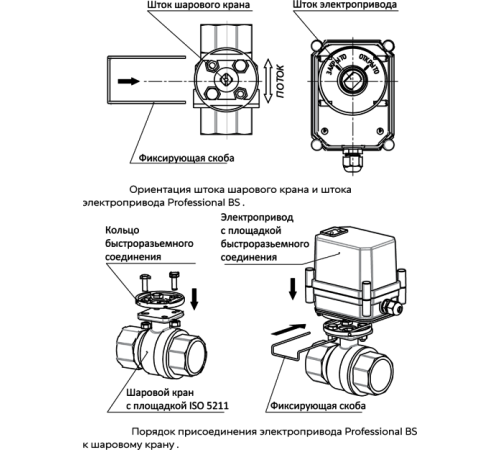 Кран с электроприводом Gidrolock Professional BS 220V Enolgas 1 11081043