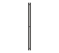 Полотенцесушитель электрический Primoclima Sol R C E Black 1500x60 мм 2 секции PCSolRCEBlack15062
