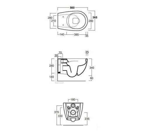 Унитаз подвесной Simas Vignoni 56х36.5 см безободковый Rimless cemento matt VI18 cemento matt