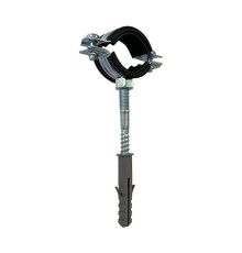 Хомут обрезиненный со шпилькой и дюбелем Империал 3/4 25-28 мм M8 18-034