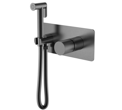 Гигиенический душ со смесителем Boheme Stick Touch встраиваемый оружейный металл 127-GM.2
