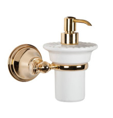 Дозатор для жидкого мыла подвесной Tivoli World Harmony 108 керамический золото TWHA108oro