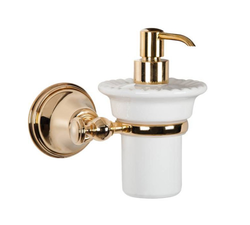 Дозатор для жидкого мыла подвесной Tivoli World Harmony 108 керамический золото TWHA108oro