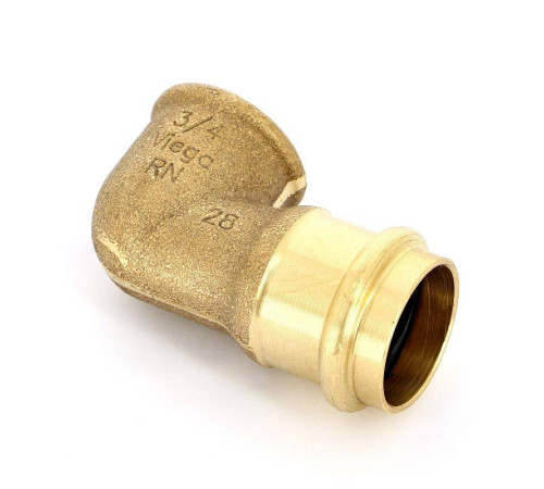 Угол 90° пресс-В бронзовый Viega Sanpress 28х3/4 446611