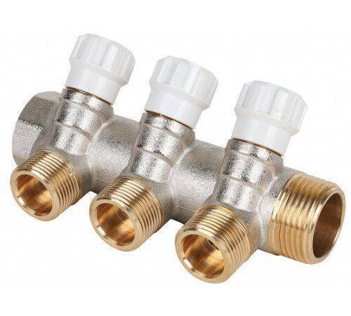 Коллектор Hogart Premium 3 выхода 1 x 3/4 EK с регулирующими вентилями MM4030605