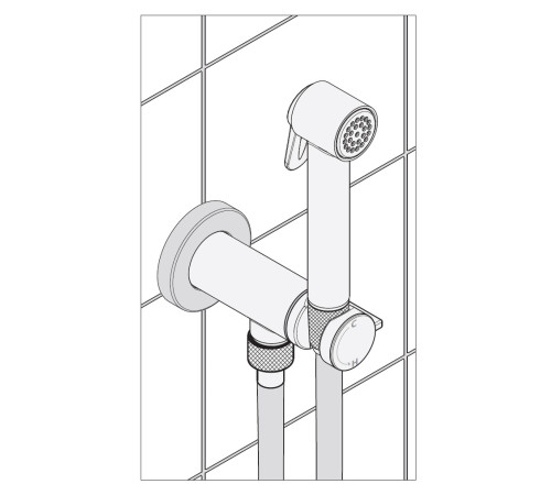 Гигиенический комплект Bossini Paloma Flat со смесителем хром E37015B.030