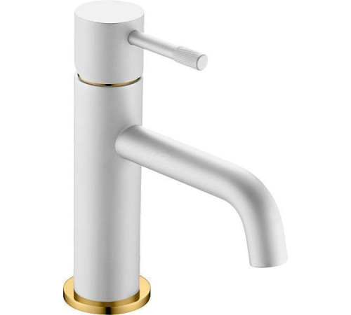 Смеситель для раковины Boheme Uno белый матовый/золото матовое 461-WG