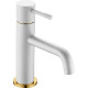 Смеситель для раковины Boheme Uno белый матовый/золото матовое 461-WG