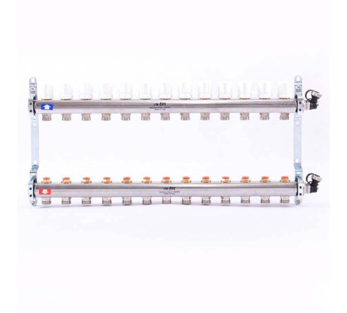 Коллекторная группа из нержавеющей стали Uni-Fitt 315S с регулировочными и термостатическими вентилями 1 x 3/4 EK 13 выходов 451I4313