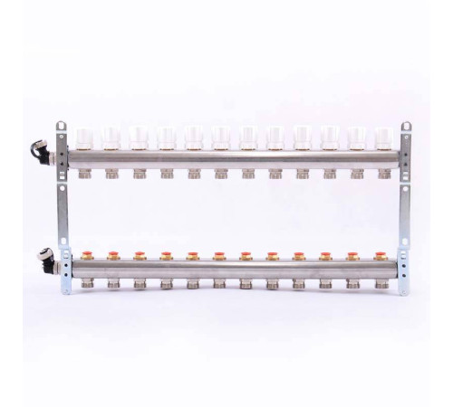 Коллекторная группа из нержавеющей стали Uni-Fitt 315S с регулировочными и термостатическими вентилями 1 x 3/4 EK 12 выходов 451I4312