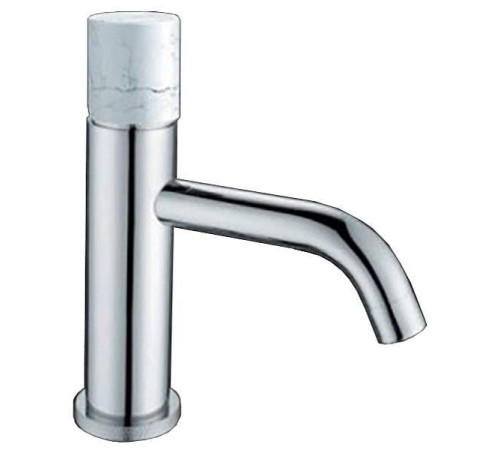 Смеситель для раковины Boheme Stick хром / белый мрамор 121-CR-MR-W