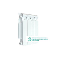 Радиатор биметаллический Rifar Monolit 350 4 секции боковое подключение белый Н11569