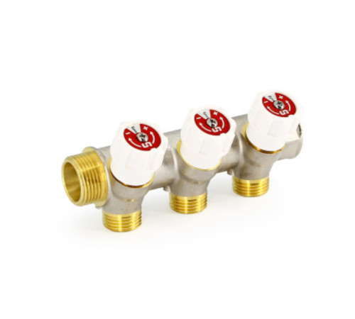 Коллектор регулирующий STOUT 4 выхода 1 x 1/2 HP-BP никелированный SMB-0673-000004