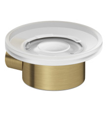 Мыльница настенная Kludi Vela R белое матовое стекло матовое золото 58985N0