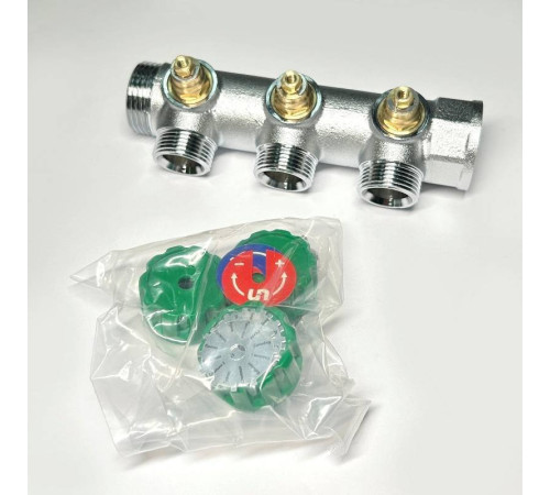 Коллектор регулирующий FAR 3 выхода 1 x 3/4 HP-BP Евроконус 45 мм 414C4330