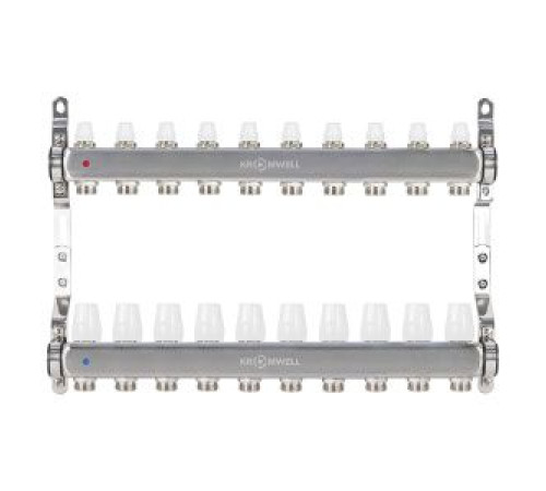 Коллекторный блок Kromwell 1x3/4 EK 10 выходов с термостатическими вставками KW.SM6506105