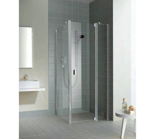 Душевой угол Kermi Raya 100x80x200 см петли справа глянцевое серебро прозрачное стекло RA 1GR 10020VAK / RA TWD 08020VAK