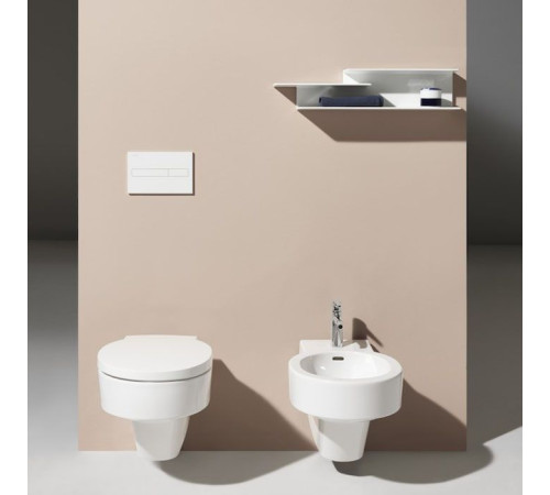 Биде подвесное Laufen VAL 53x39 см с 1 отверстием под смеситель белый 8.3028.1.000.302.1