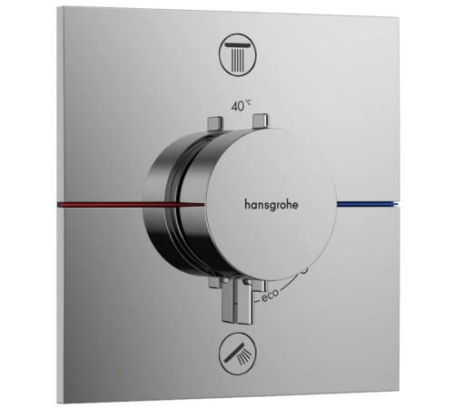 Термостат hansgrohe ShowerSelect Comfort E для 2 потребителей внешняя часть хром 15572000