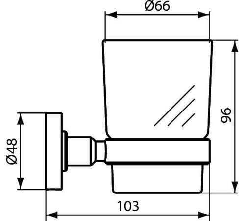 Стакан с держателем Ideal Standard IOM матовый черный A9120XG