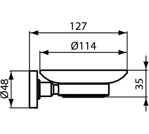 Мыльница Ideal Standard IOM матовый черный A9122XG