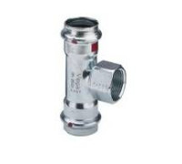 Тройник Viega Prestabo с SC-Contur ВР оцинкованная сталь 28х1/2х28 мм 558918