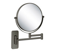 Зеркало косметическое настенное Aquanet 5x увеличение оружейная сталь AQ4911BGM