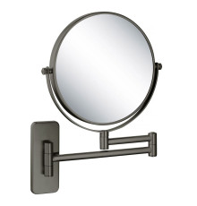 Зеркало косметическое настенное Aquanet 5x увеличение оружейная сталь AQ4911BGM