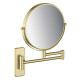 Зеркало косметическое настенное Aquanet 5x увеличение шлифованное золото AQ4911BG