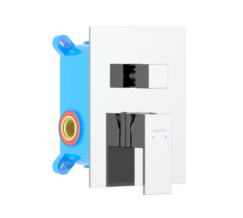 Смеситель для ванны Aquanet Libra встраиваемый 2 режима комплект AQ1646CR