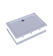 Поддон душевой D-Pol акриловый прямоугольный 140x80x15 см с ножками и панелью DPA-0000013