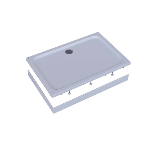 Поддон душевой D-Pol акриловый прямоугольный 140x80x15 см с ножками и панелью DPA-0000013