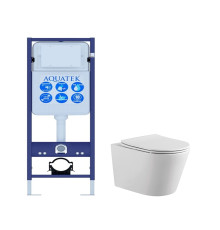 Комплект инсталляции AQUATEK ВЕГА/17 рама Standard INS-0000017 унитаз AQ1905-00 с сиденьем soft-close