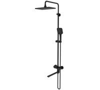 Душевая система со смесителем для ванны Aquatek Ника 300х193 мм матовый черный AQ2840MB