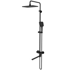 Душевая система со смесителем для ванны Aquatek Ника 300х193 мм матовый черный AQ2840MB