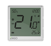Беспроводной терморегулятор ENGO Controls EONE Zigbee с аккумулятором белый EONE-BATW