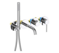 Смеситель для ванны встраиваемый Aquanet Европа внешняя и скрытая часть хром AQ1344CR