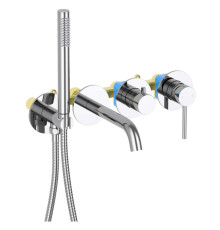 Смеситель для ванны встраиваемый Aquanet Европа внешняя и скрытая часть хром AQ1344CR