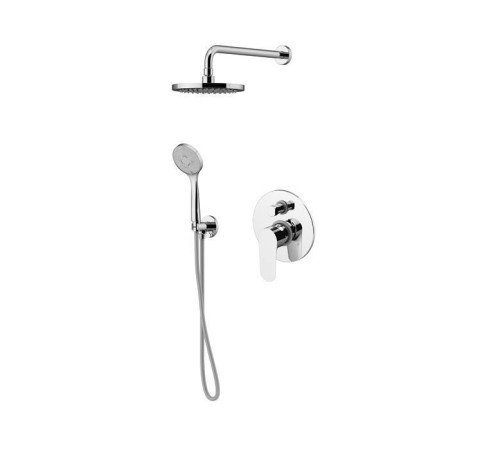 Душевой комплект встраиваемый Gattoni H2Omix7000 на 2 выхода верхний душ 250 мм хром 7009070C0