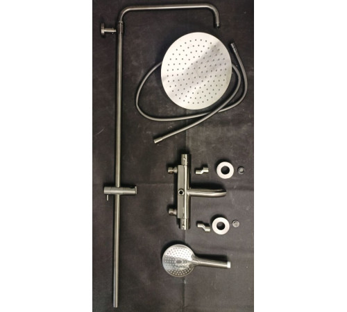 Душевая система с термостатом и изливом AQUAMET AQM8008GM Gun Metal AQM8008GM